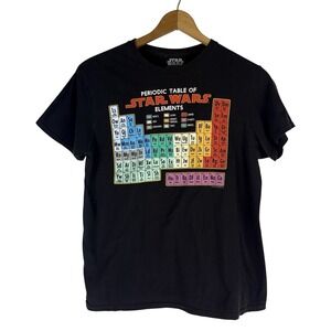Star Wars Periodic Table Tee Mens M Black Graphic T Shirt